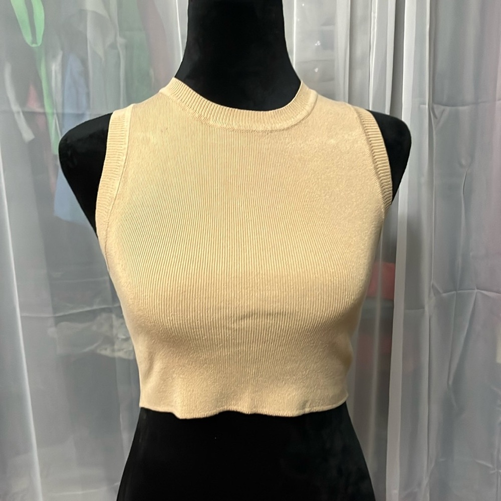 cropped zara tank